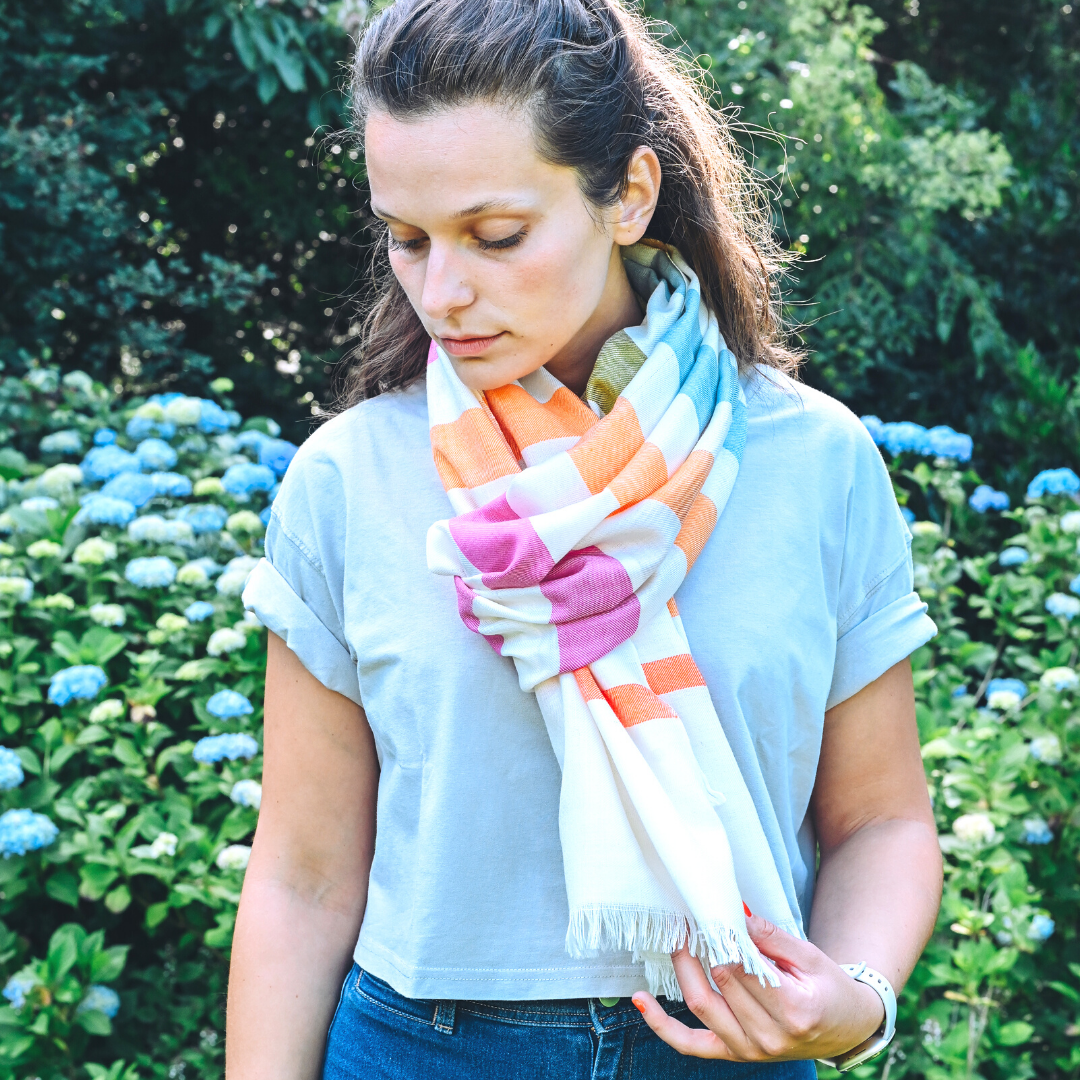 Handwoven scarf Rainbow - SPECIAL EDITION (last pieces)