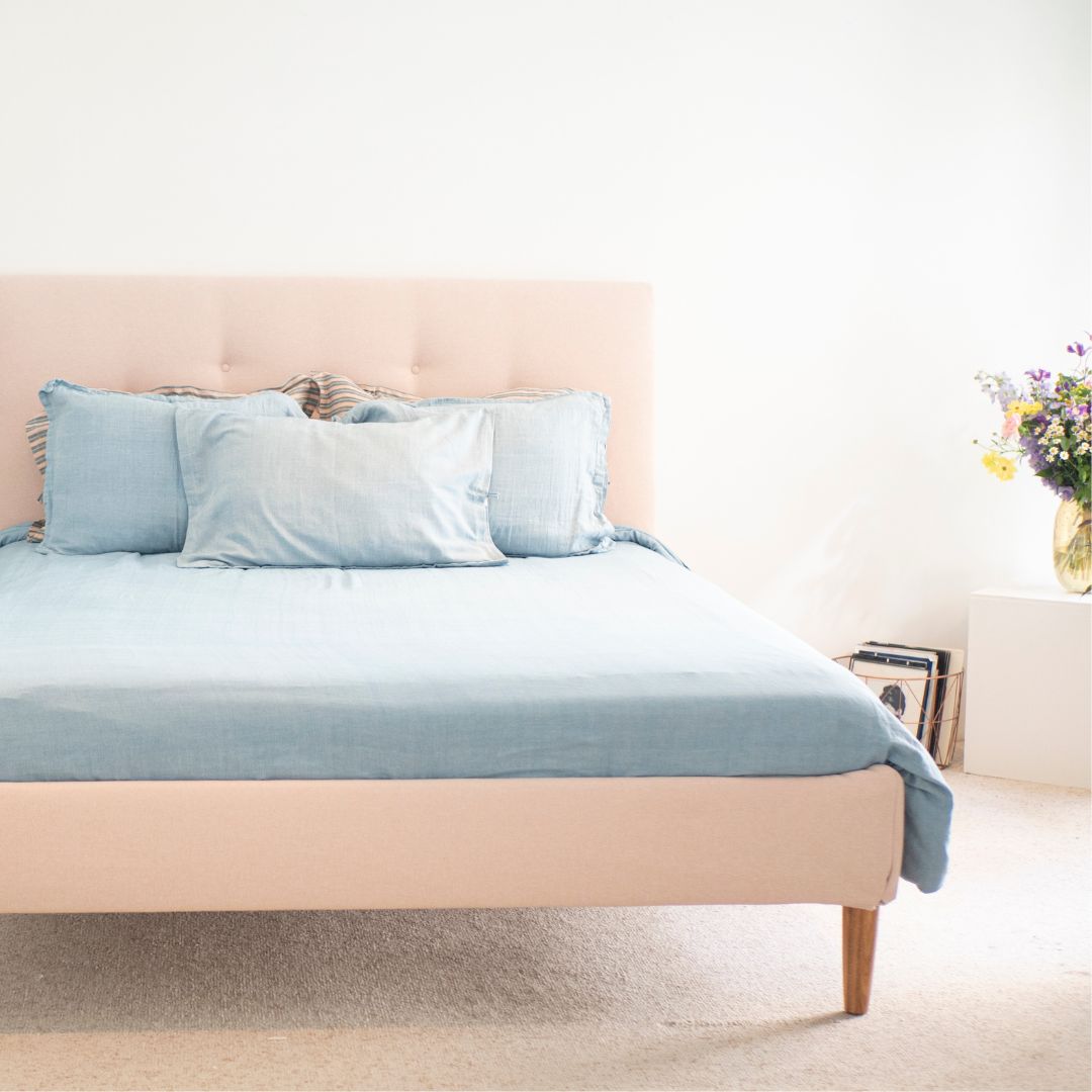 Serene organic bedding blue