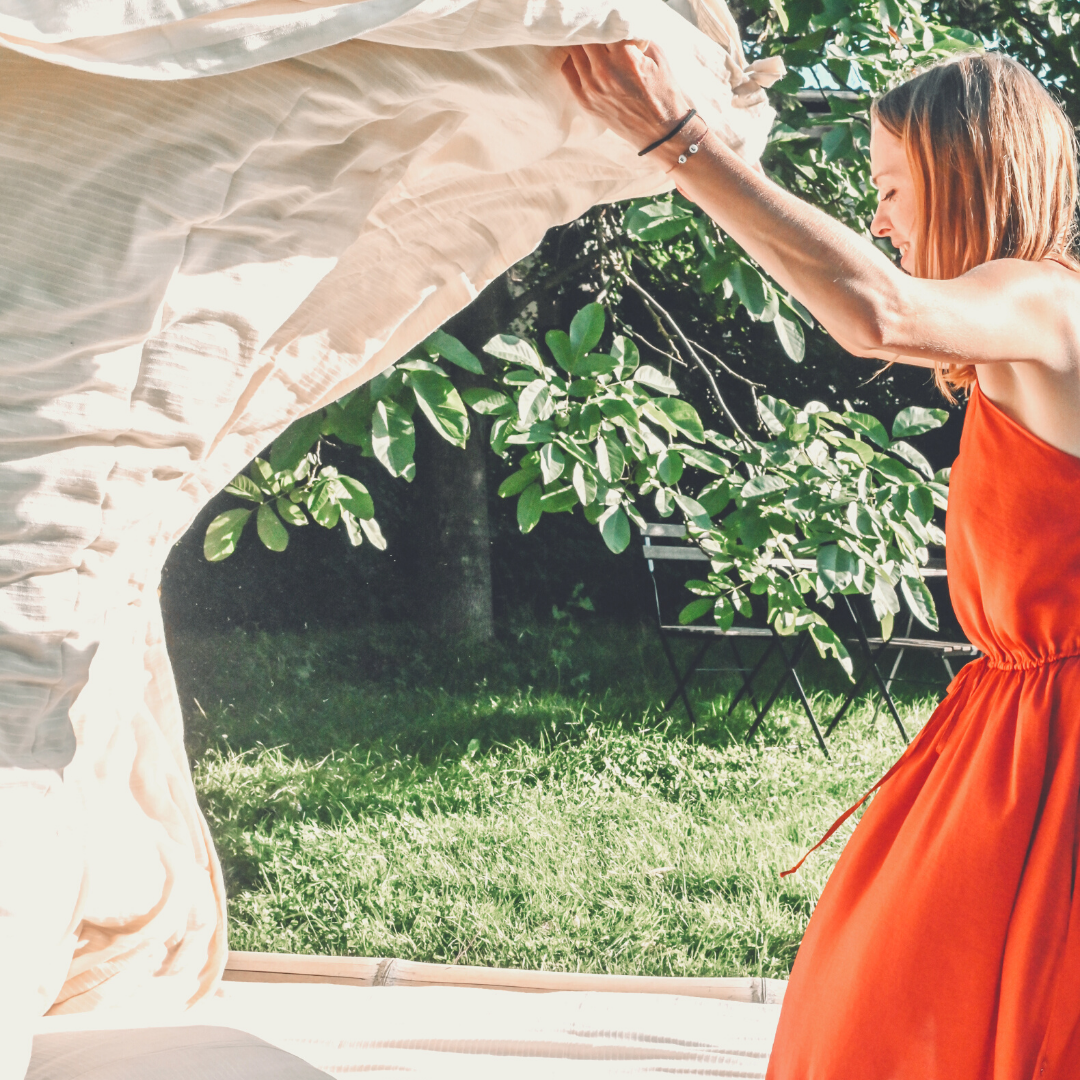 Duvet cover 140x220cm (60'x90') Natural Striped cover