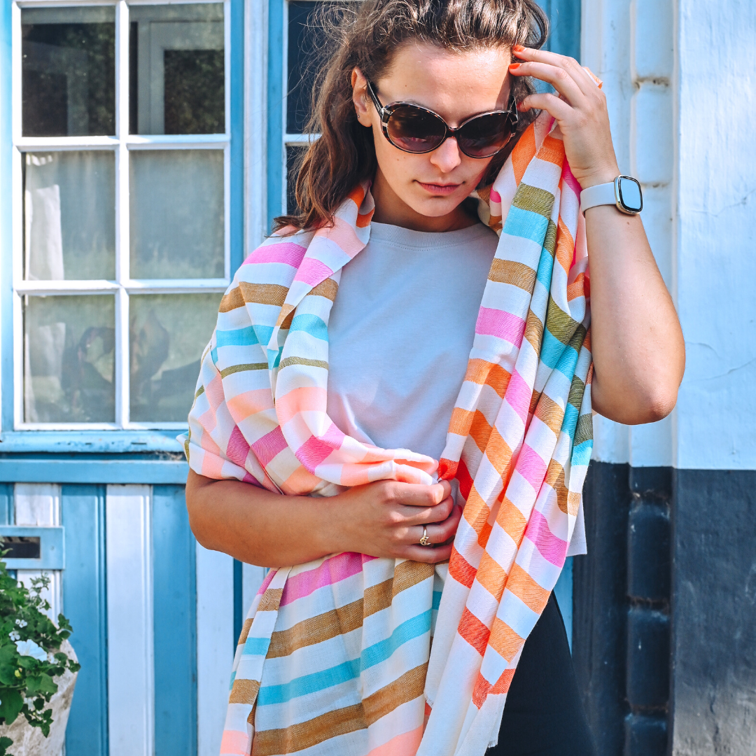 Handwoven scarf Rainbow - SPECIAL EDITION (last pieces)