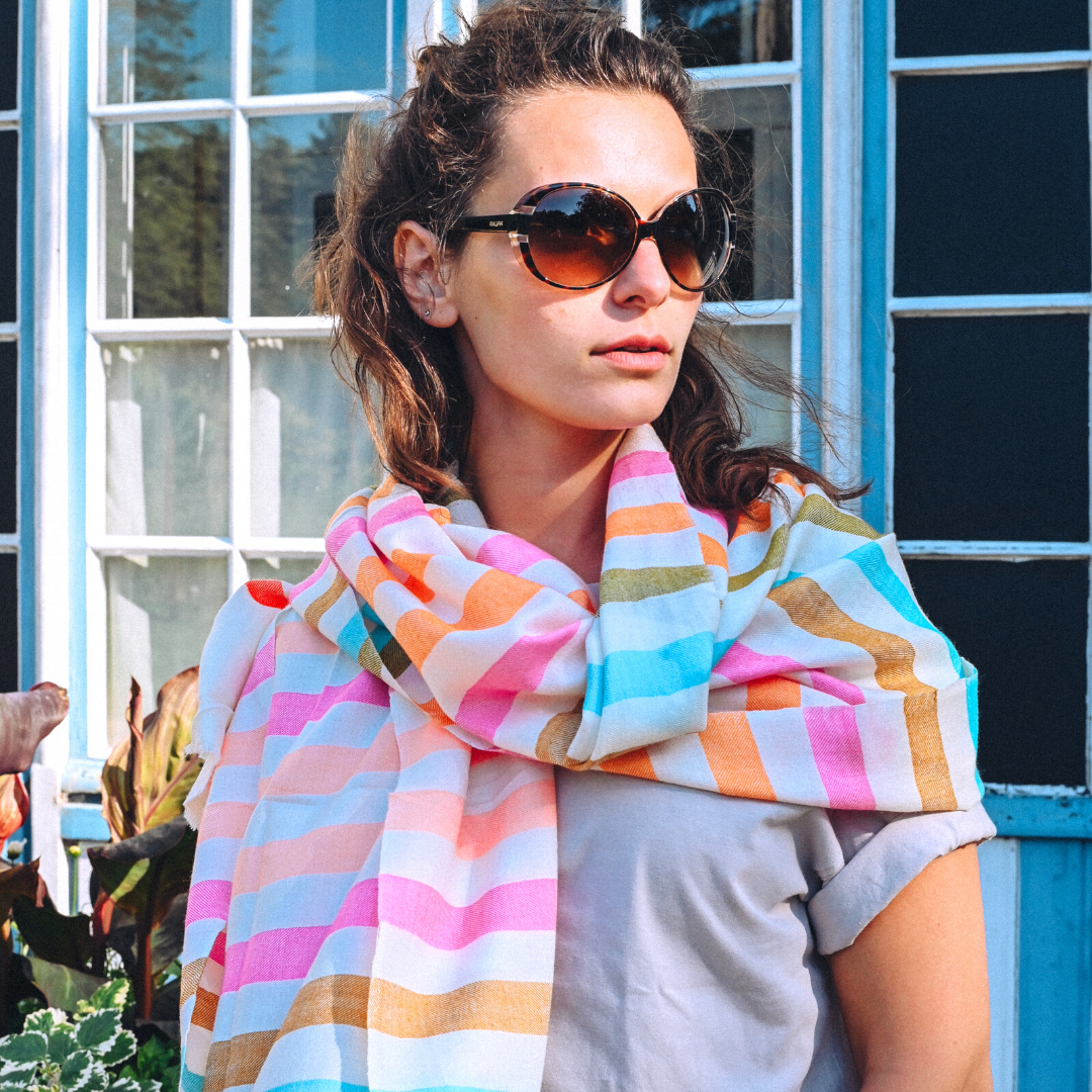 Handwoven scarf Rainbow - SPECIAL EDITION (last pieces)