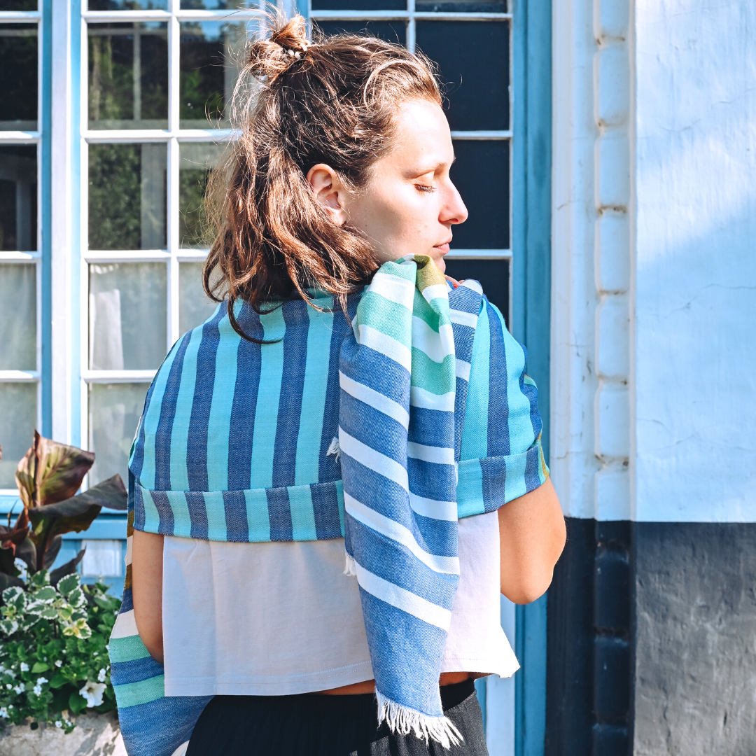 Handwoven scarf Blue - SPECIAL EDITION (last pieces)