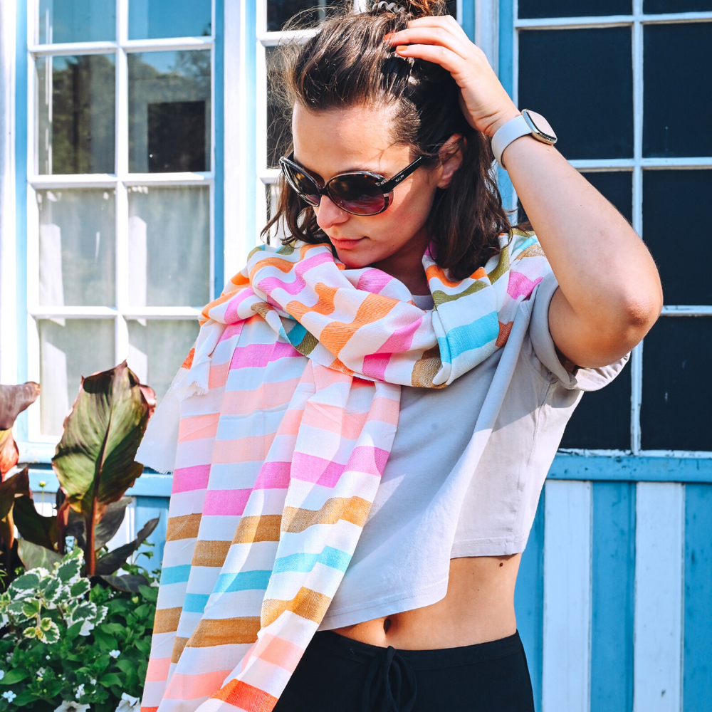 
                  
                    Handwoven scarf Rainbow - SPECIAL EDITION (last pieces)
                  
                